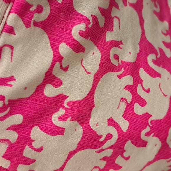 Lilly Pulitzer Buttercup Pink Tusk in Sun Elephant Scalloped Hem Shorts - Picture 6 of 9
